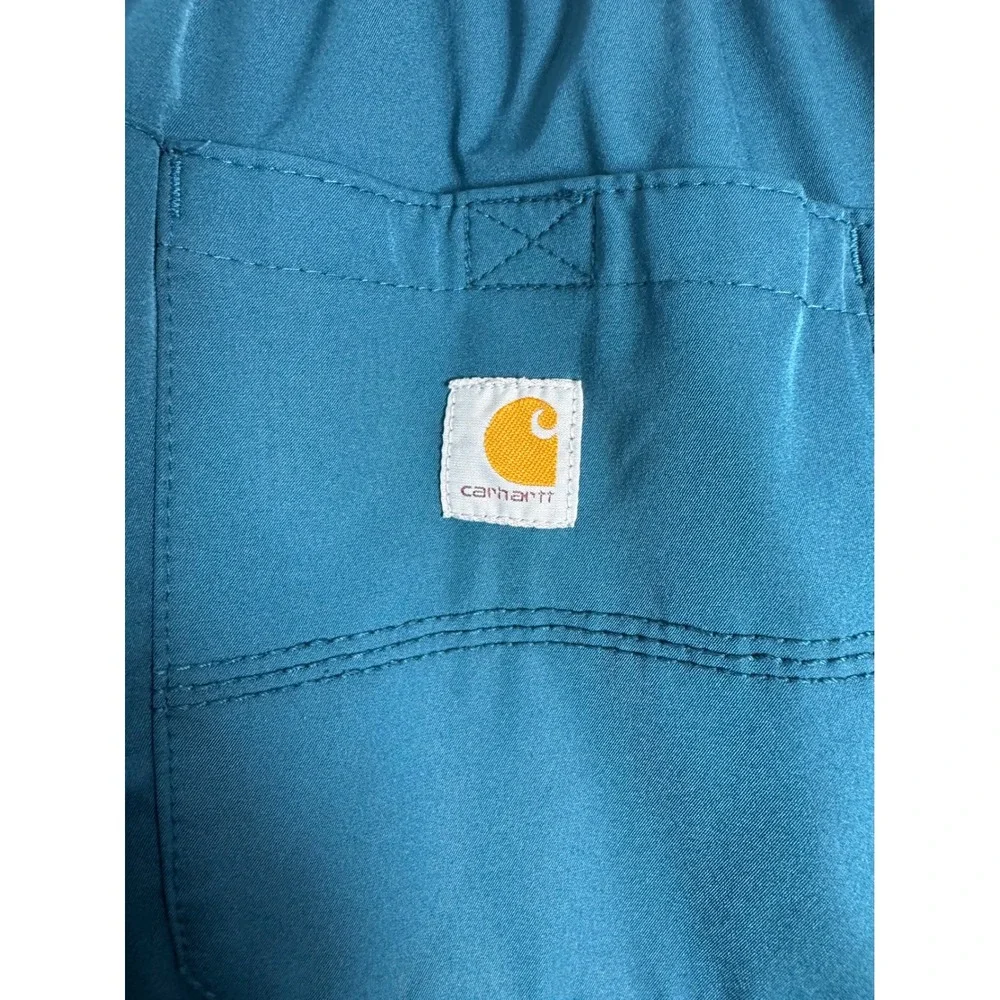 Workwear Carhartt Men Medium Scrub Pants Teal Force Rugged Flex Cargo C55106